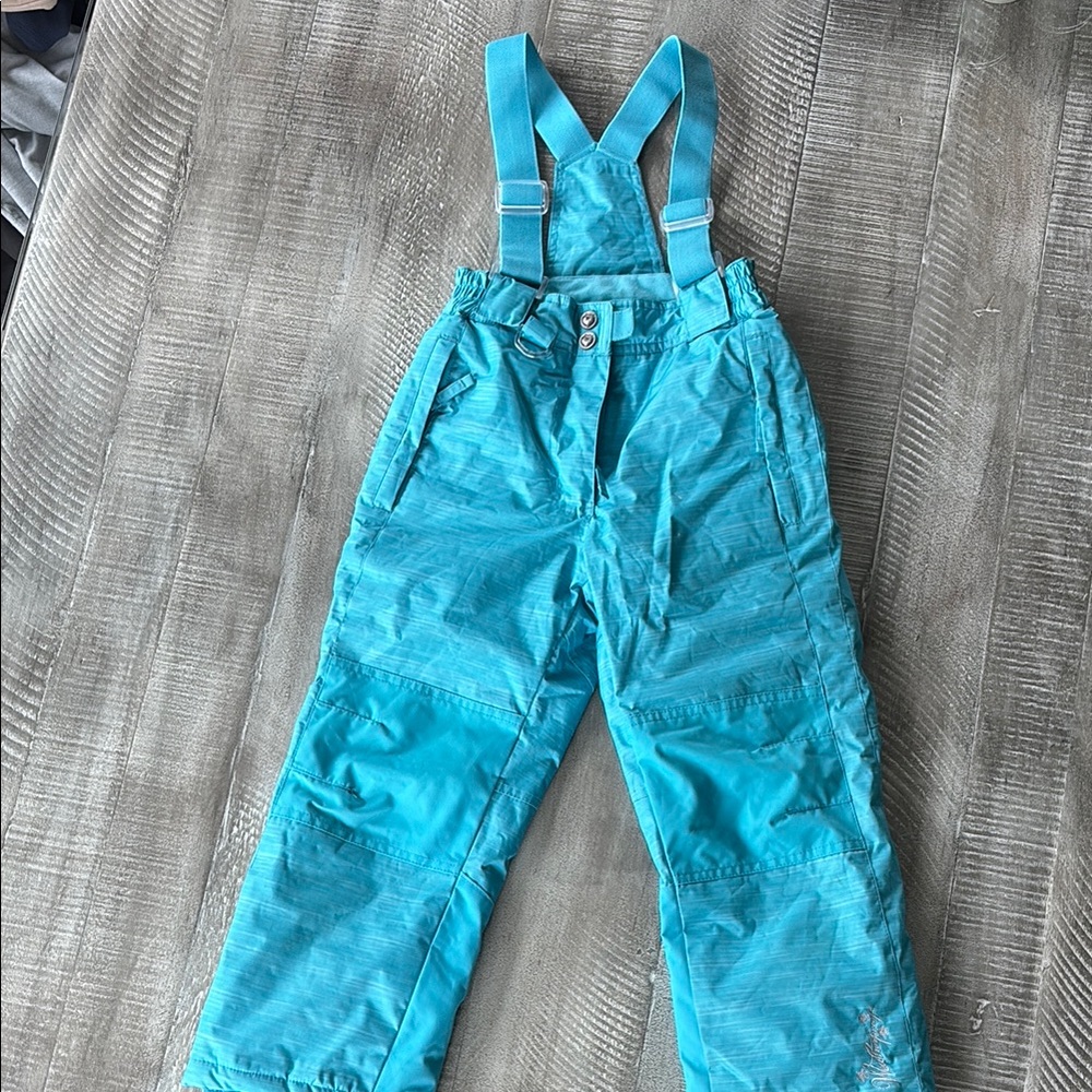 Weatherproof Blue Insulated Overalls for Winter Sports